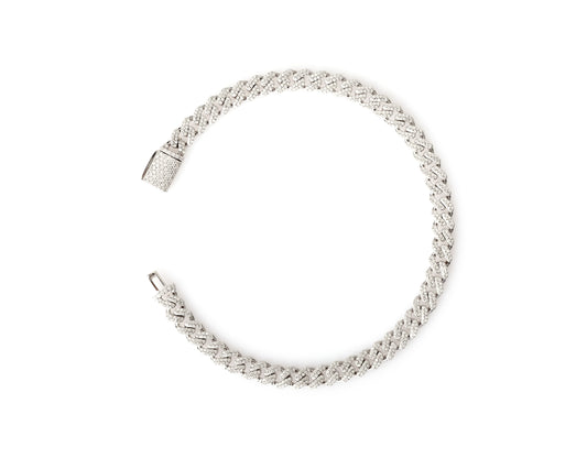 MIAMI CUBAN LINK ARMBAND ICED OUT 925 SILBER
