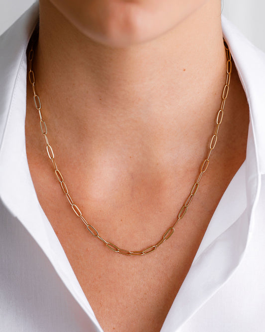 PAPERCLIP HALSKETTE 18K