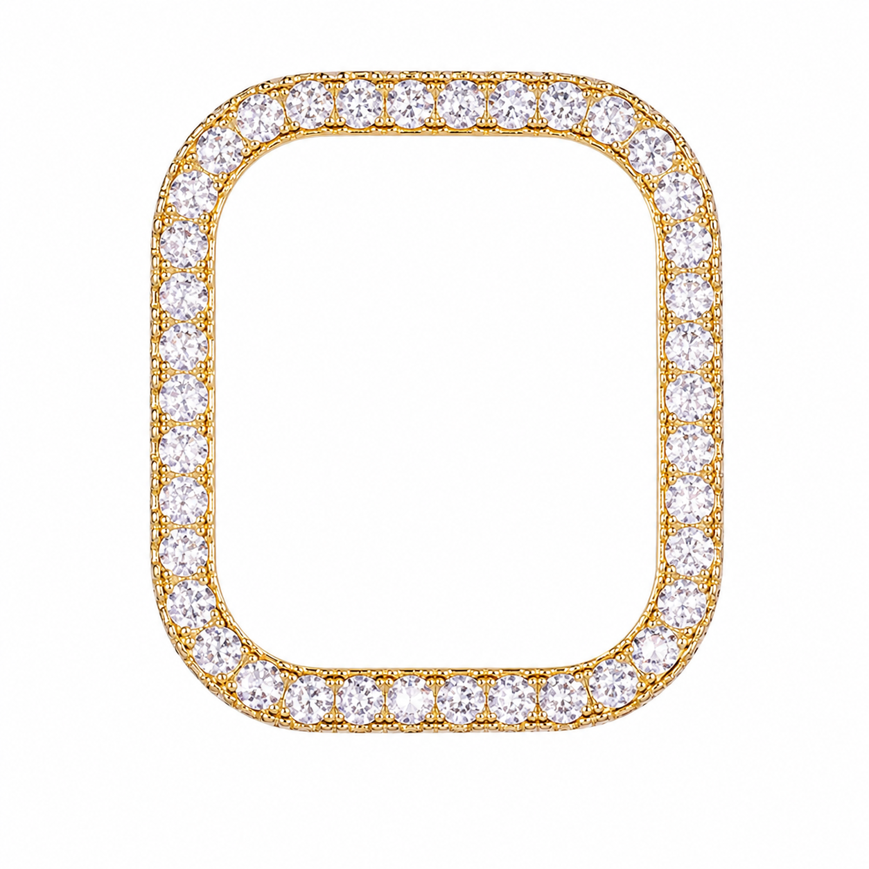 ICED OUT SMARTWATCH CASE MOISSANITE VVS-D GOLD – COMPATIBLE WITH APPLE WATCH SERIES 10 & 11
