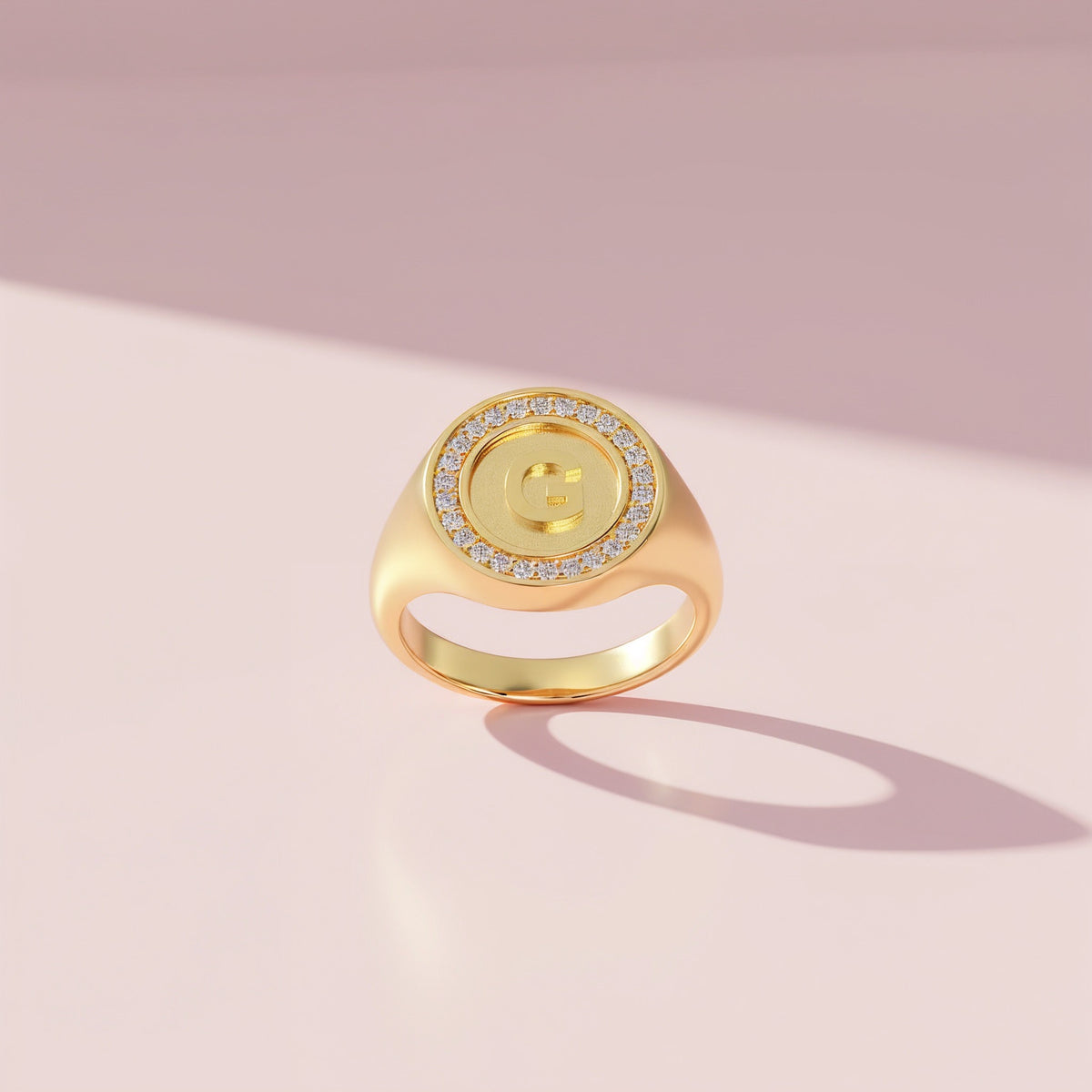 MONOGRAMM-INITIALENRING IN SILBER
