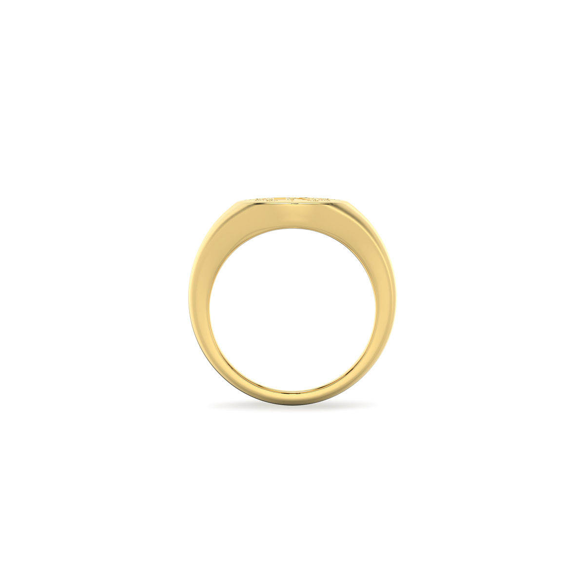 RUNDER MONOGRAMM-RING SILBER