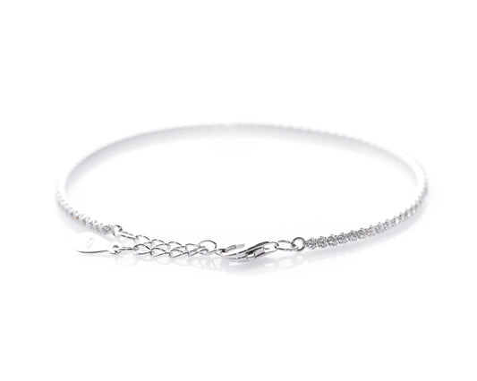 Tennisarmband für Damen Sterlingsilber 925 Zirkonia längenverstellbar 16-19cm 1,8mm Stärke - Lucoro Diamonds