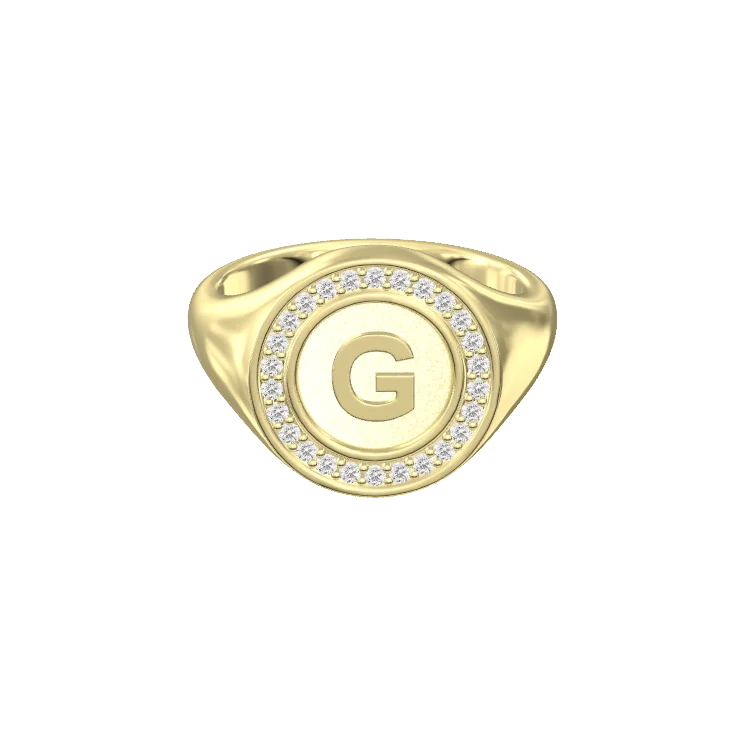MONOGRAMM-INITIALENRING IN SILBER