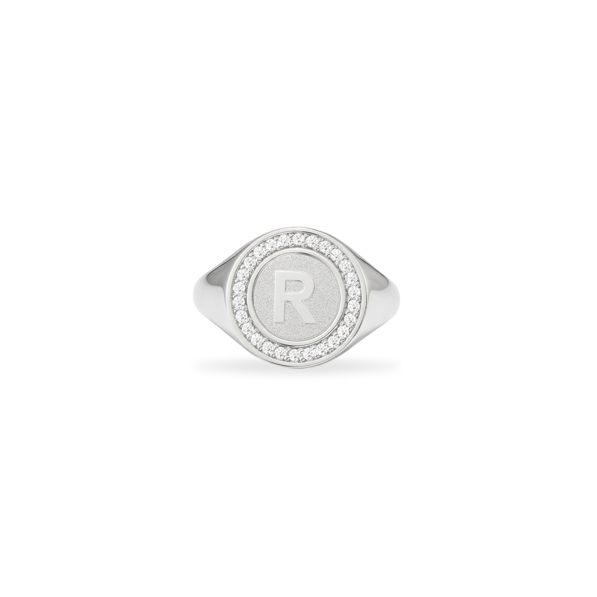 MONOGRAMM INITIALENRING SILBER