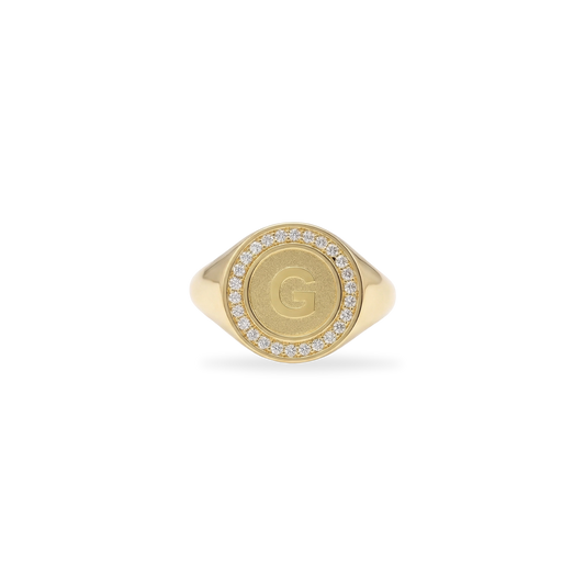 MONOGRAMM-INITIALENRING IN SILBER