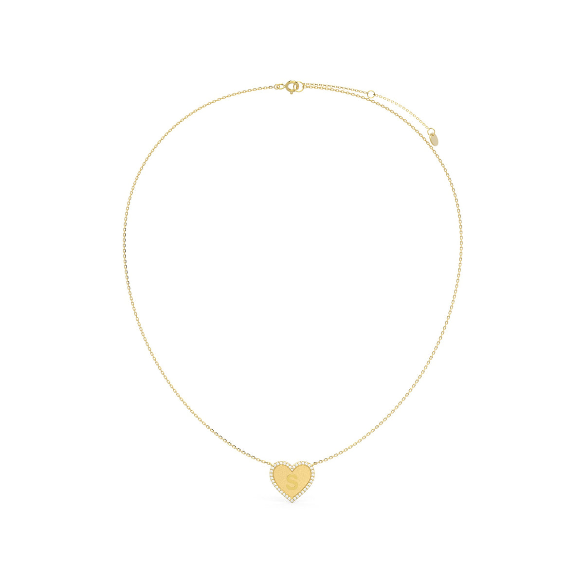 HERZ-INITIALENKETTE SILBER