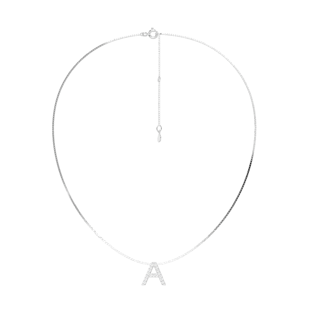 Initial Necklace Silver AW24N006