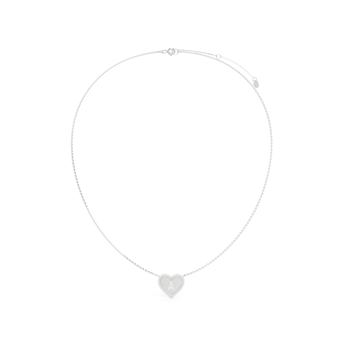 HERZ-INITIALENKETTE SILBER
