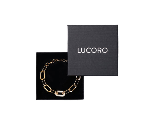 GLIEDER ARMBAND 18K VERGOLDET MIT ZIRKONIA