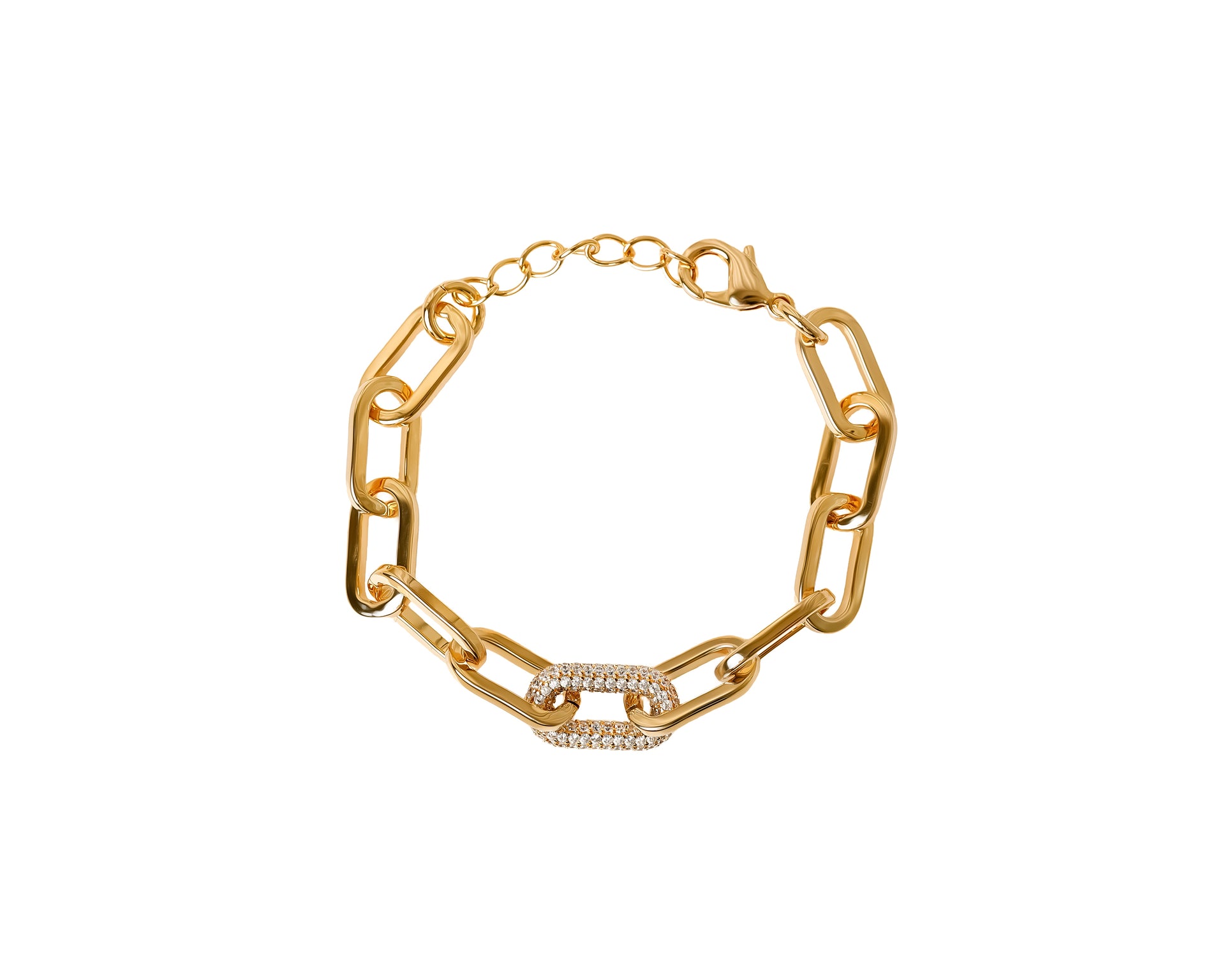GLIEDER ARMBAND 18K VERGOLDET MIT ZIRKONIA