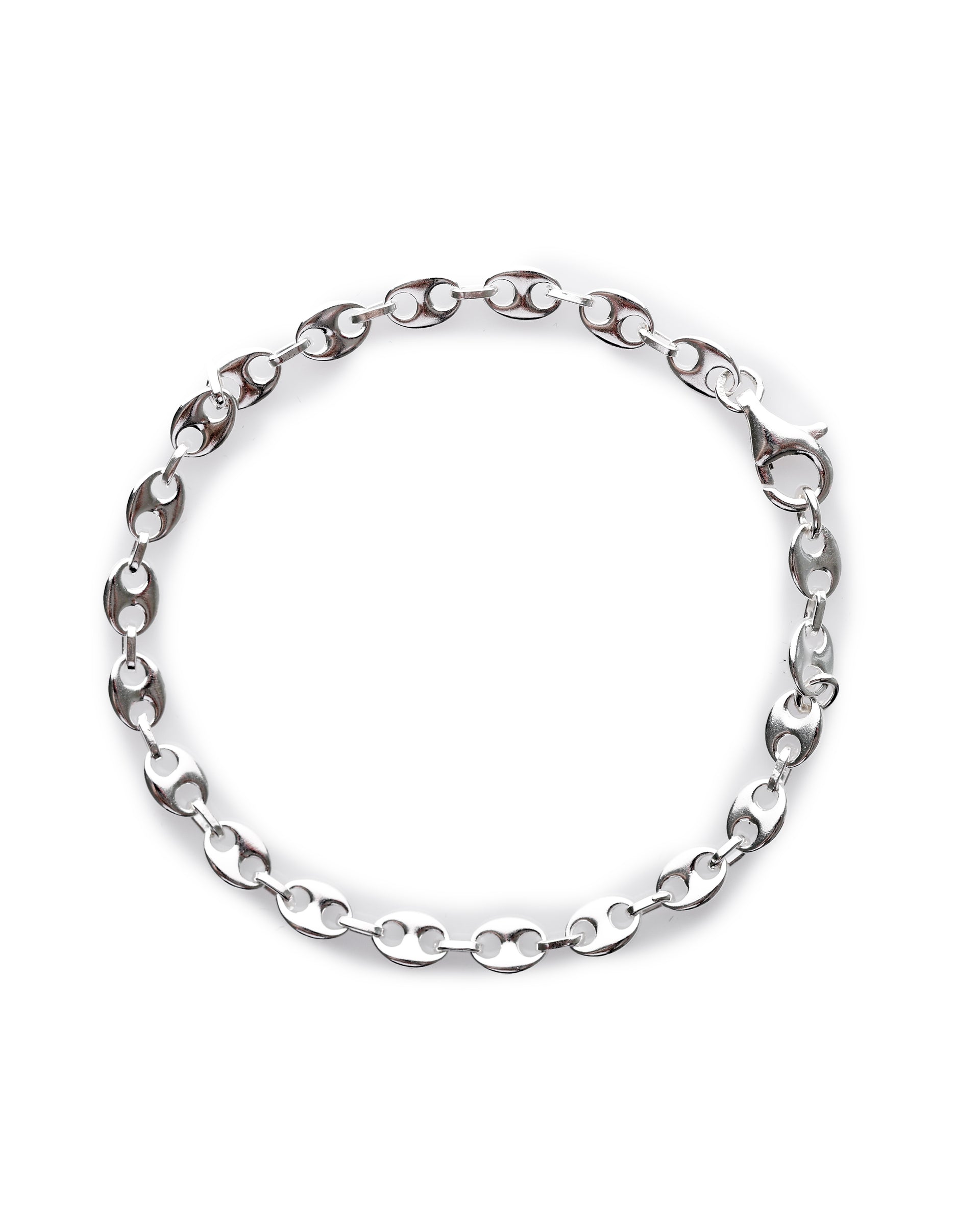 Bohnenarmband 925 Silber 21cm