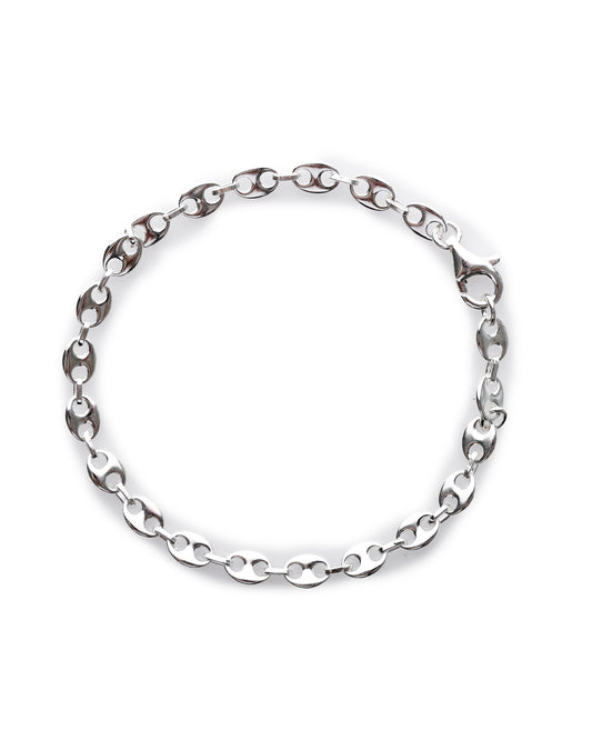 Bohnenarmband 925 Silber 21cm