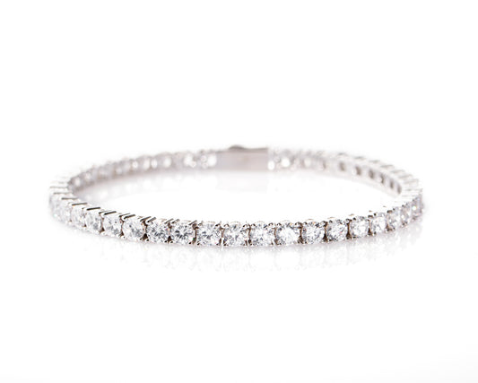 Tennisarmband 4mm 925 silber massiv Unisex Cubic Zirkonia - Lucoro Diamonds