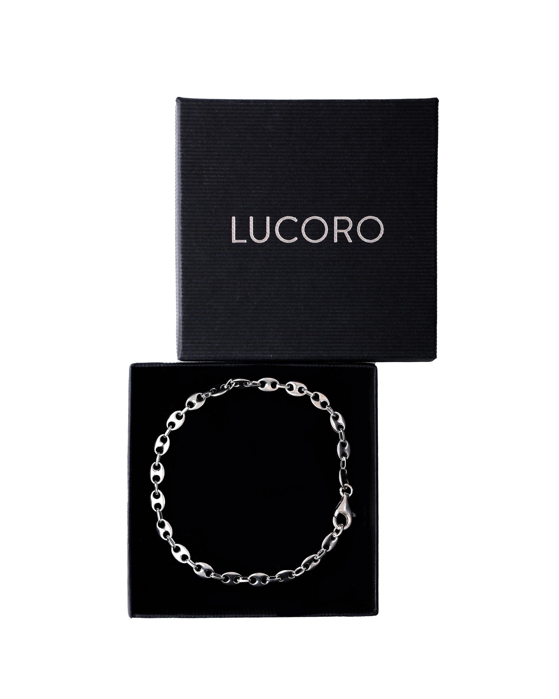 Bohnenarmband 925 Silber 21cm