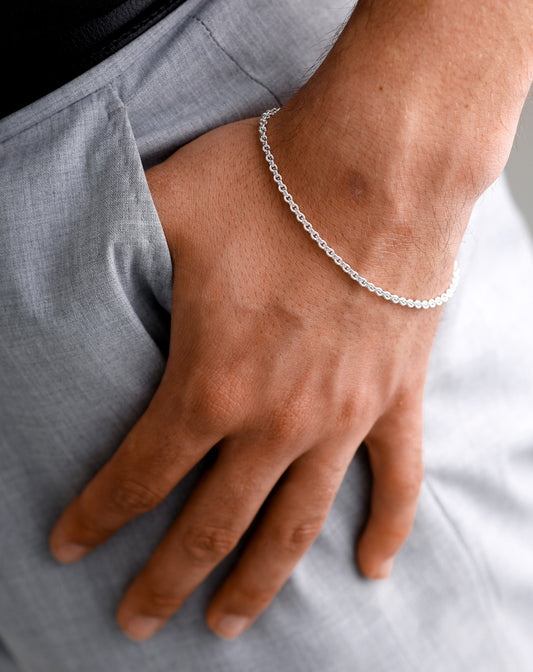 RUNDANKER ARMBAND 925 SILBER 2,6MM