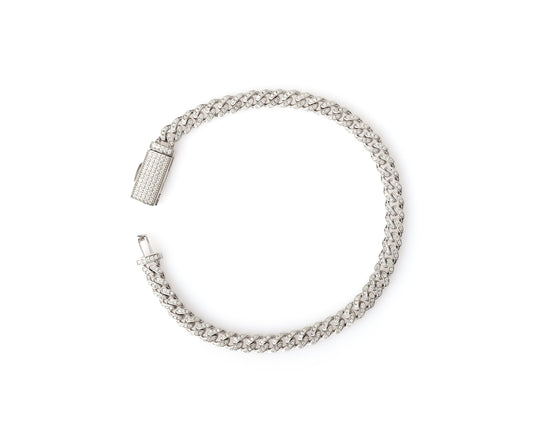 MIAMI CUBAN LINK ARMBAND 925 SILBER 6MM ICED OUT