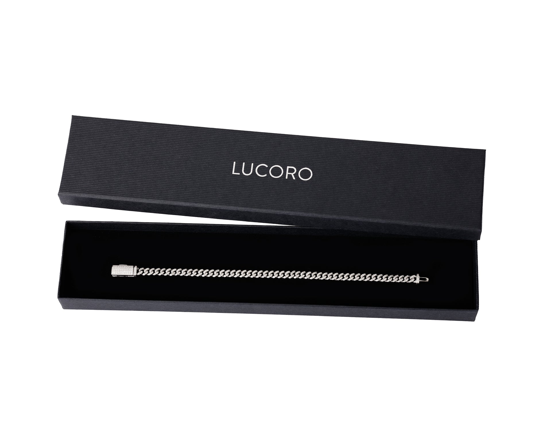 MIAMI CUBAN LINK ARMBAND 925 SILBER 6MM ICED OUT