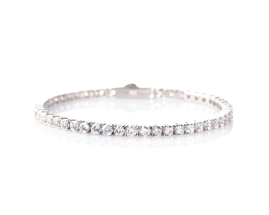 Tennisarmband 3 mm Breite 925 Silber 17 cm Länge Cubic Zirkonia - Lucoro Diamonds