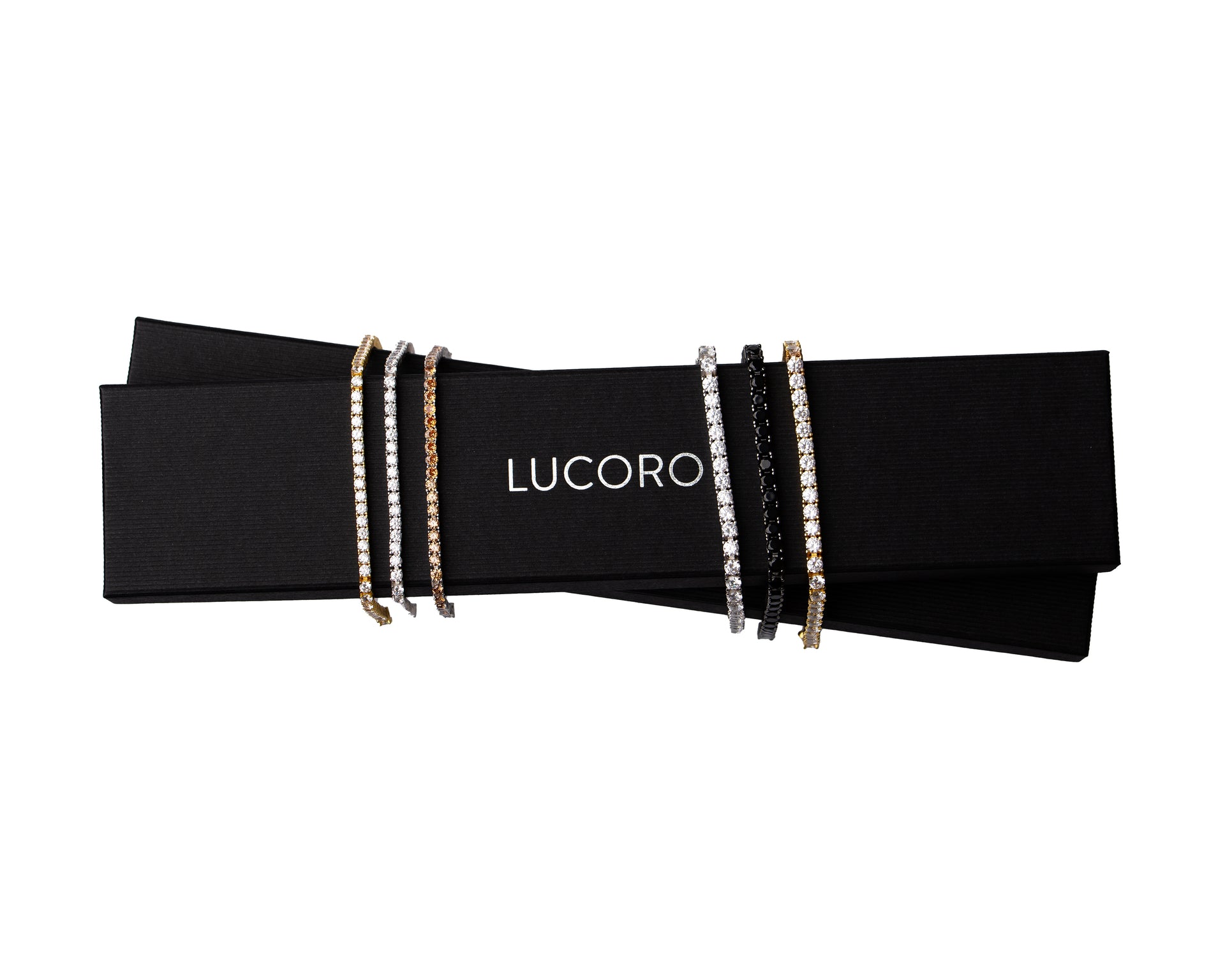Tennisarmband 4mm 925 silber schwarz massiv Cubic Zirkonia - Lucoro Diamonds