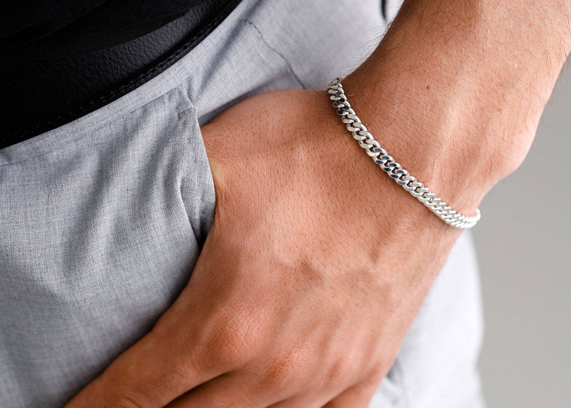 PANZERARMBAND 925 SILBER 5MM