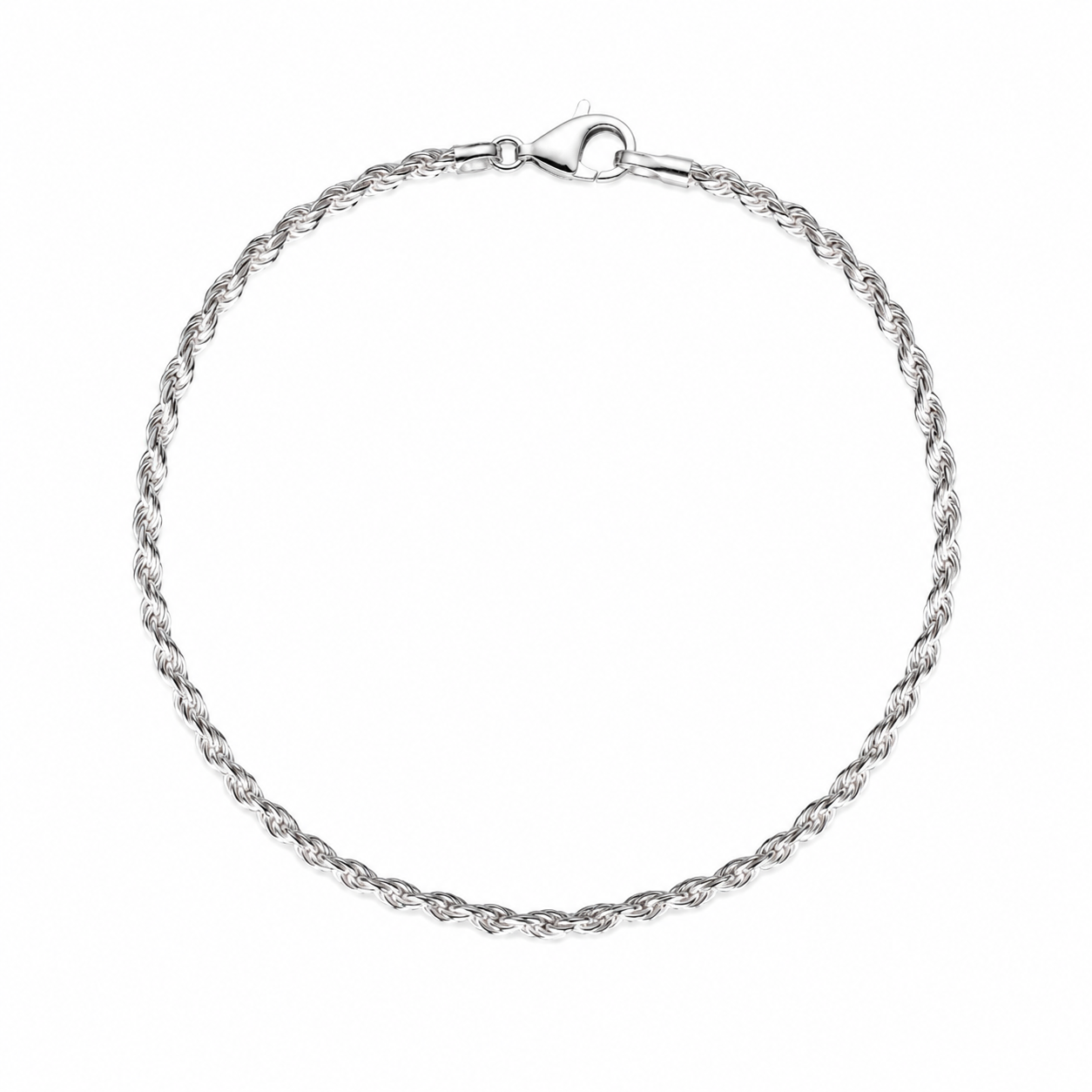 CORD BRACELET 925 SILVER 3MM 