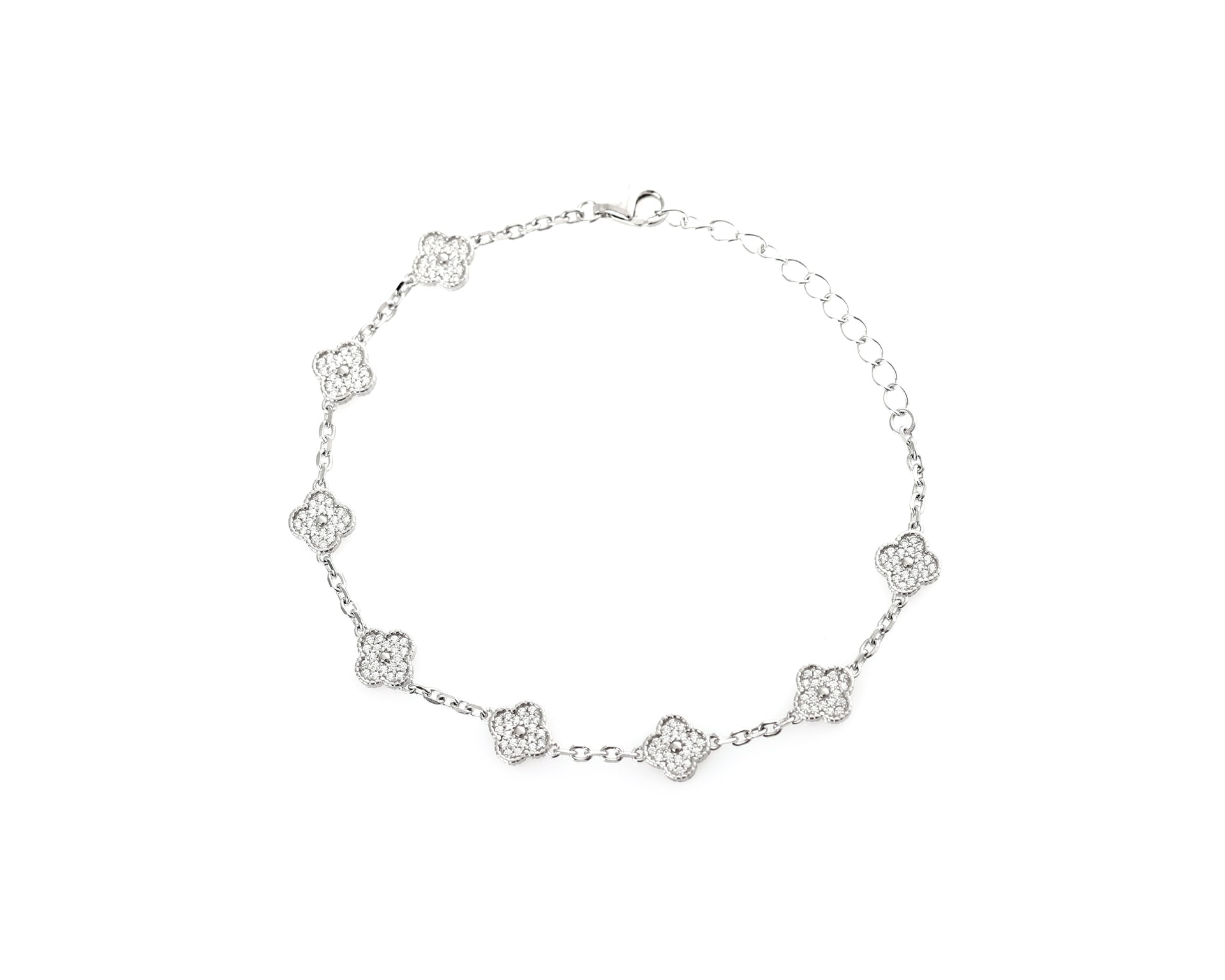 KLEEBLATT ARMBAND 925 SILBER