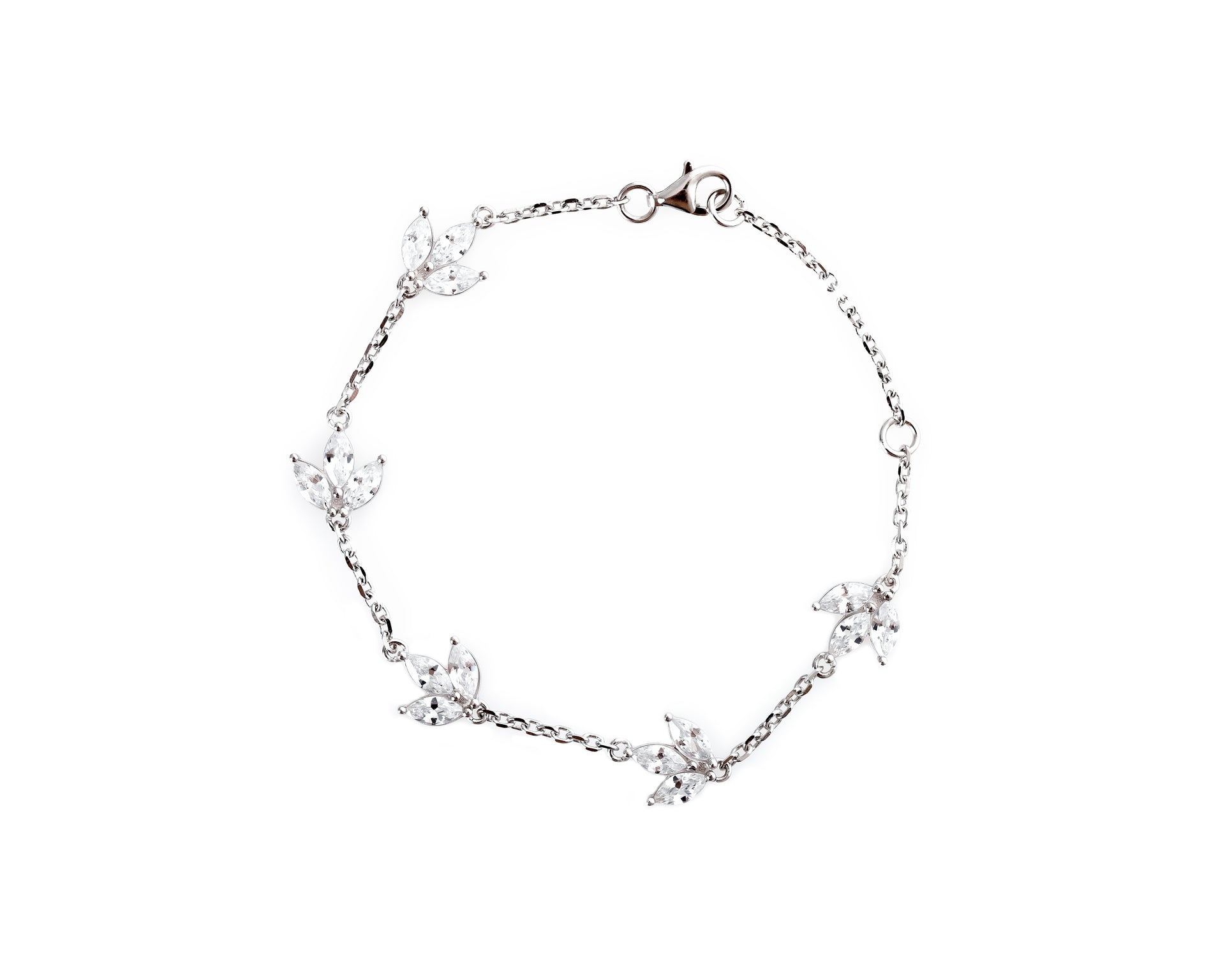 DAMEN ARMBAND MIT BLÄTTERN 925 SILBER