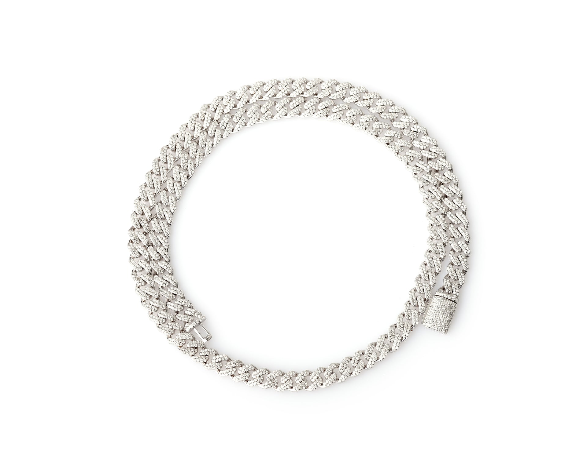 Collier Miami Cuban Link 6 mm en argent 925 glacé 
