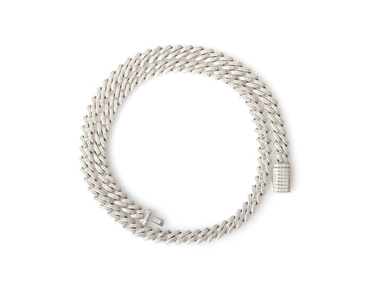 MIAMI CUBAN LINK ICED OUT HALSKETTE 6MM 925 SILBER
