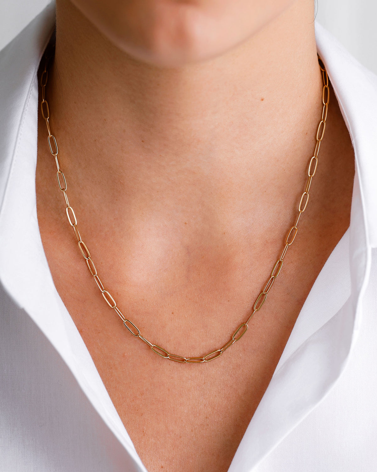 PAPERCLIP HALSKETTE 18K