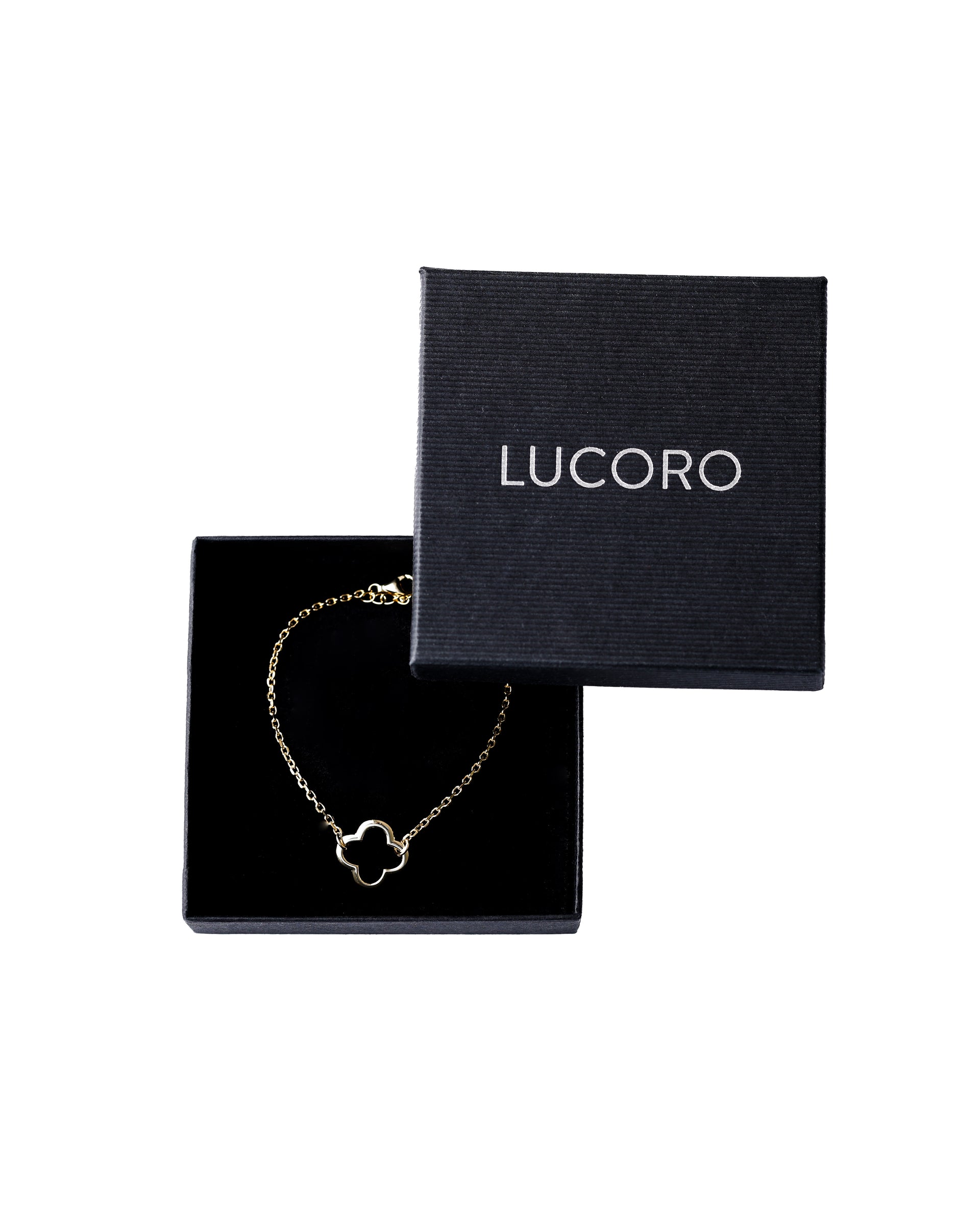 BRACELET TRÈFLE EN ARGENT 925 PLAQUÉ OR 18 CARATS 