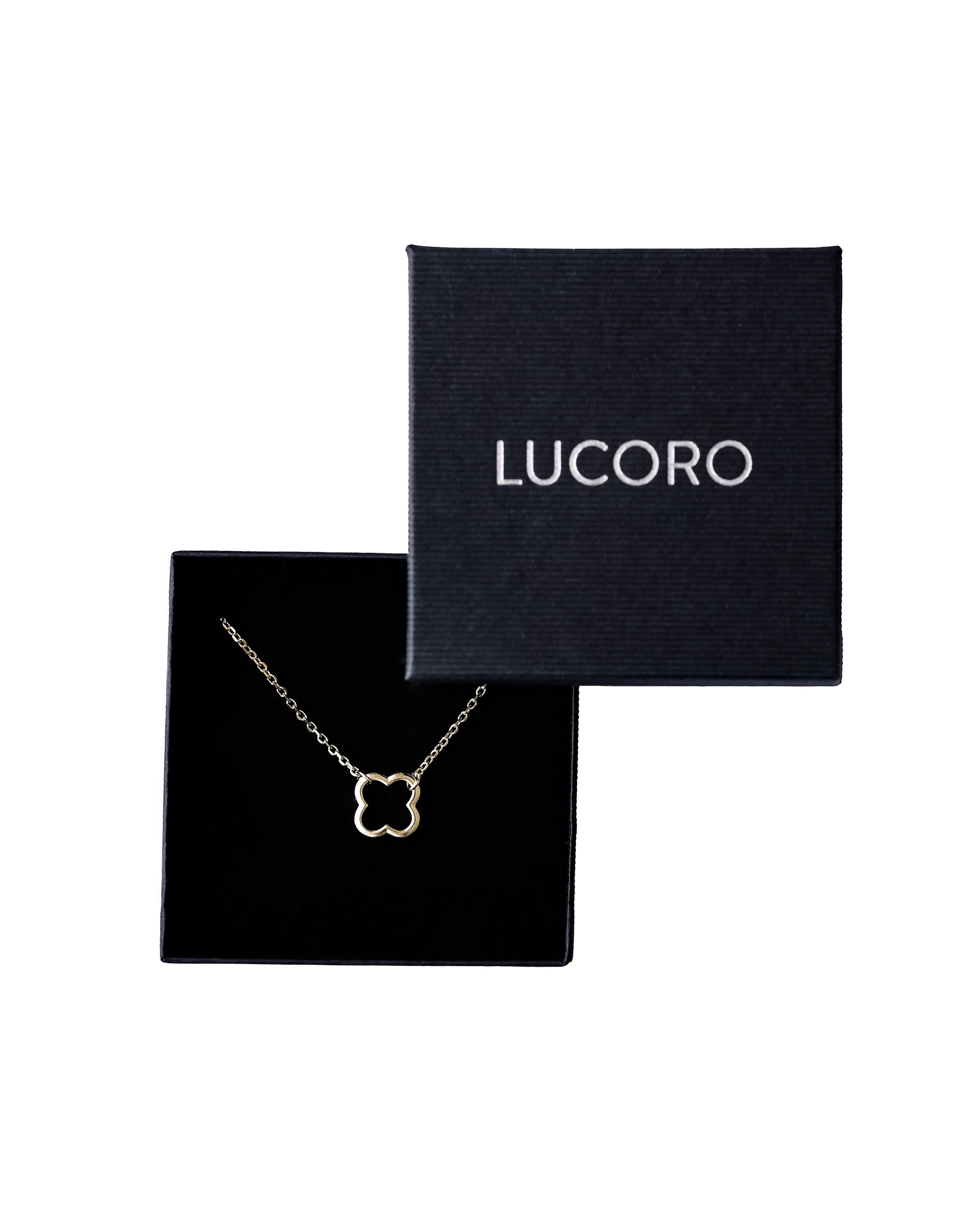 COLLIER TRÈFLE EN ARGENT 925 PLAQUÉ OR 18 CARATS 