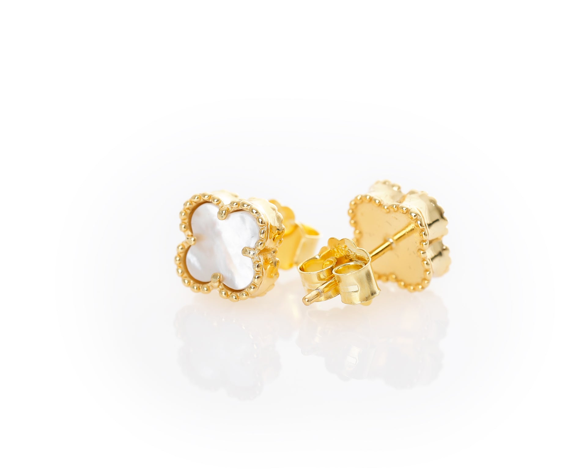 KLEEBLATT OHRRINGE 18K