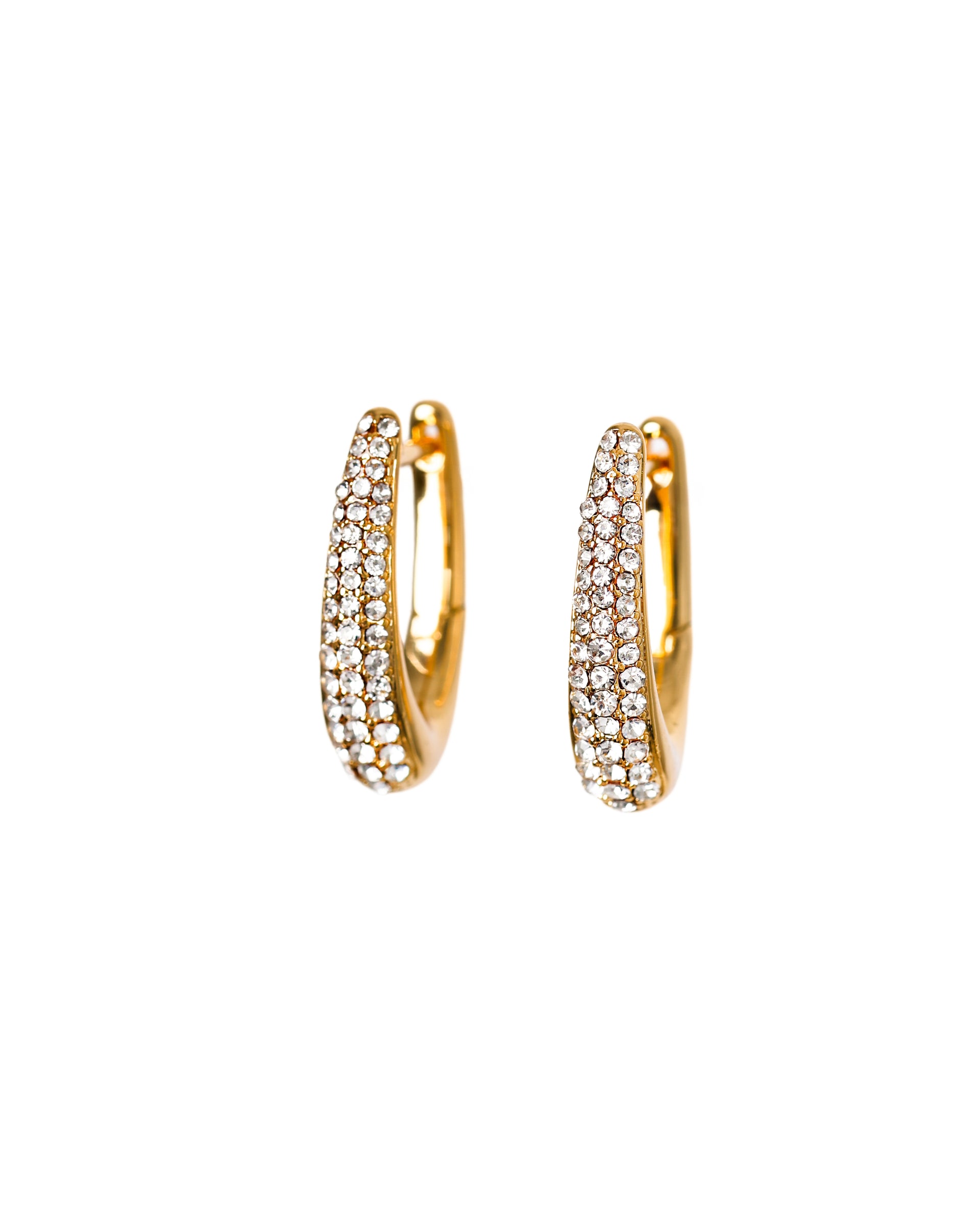 OHRRINGE MIT ZIRKONIA 18K VERGOLDET