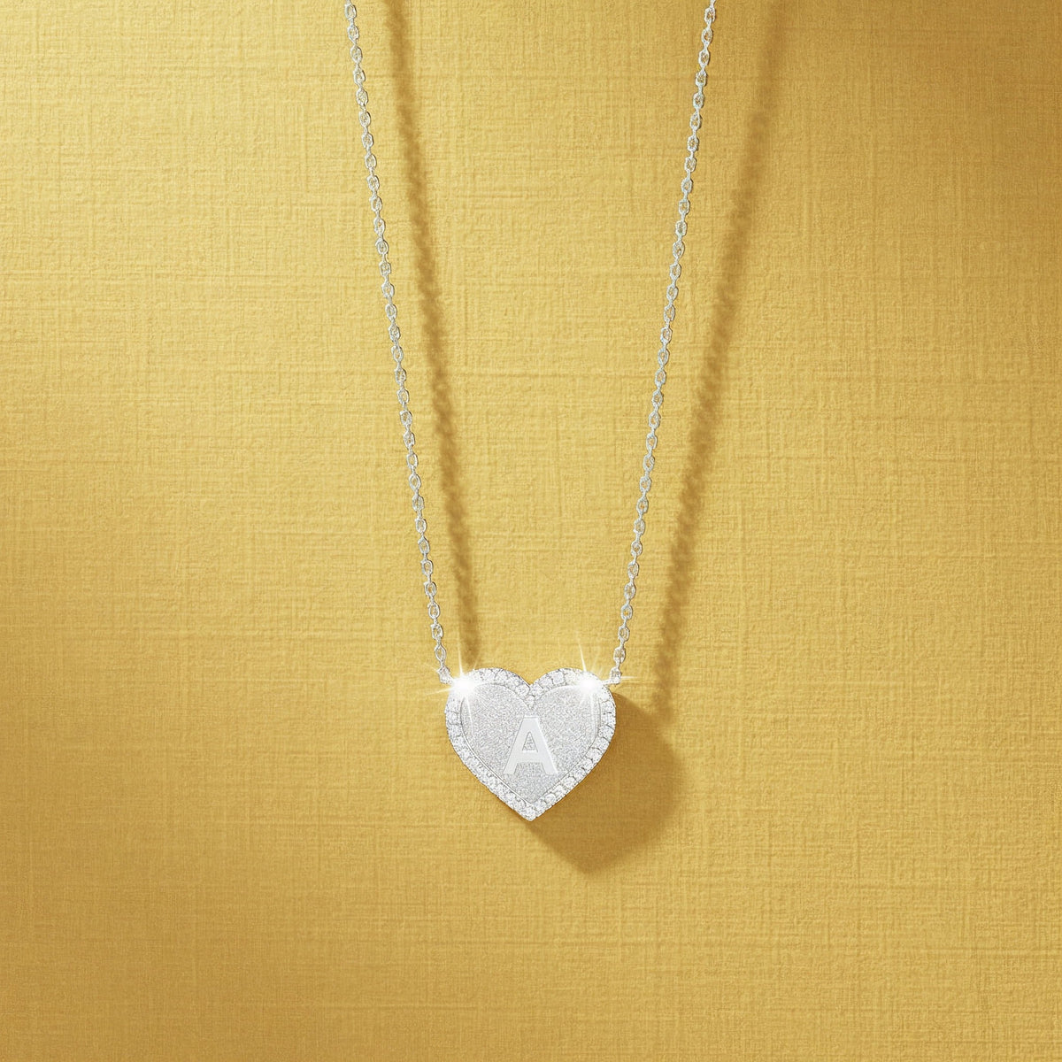 HERZ-INITIALENKETTE SILBER