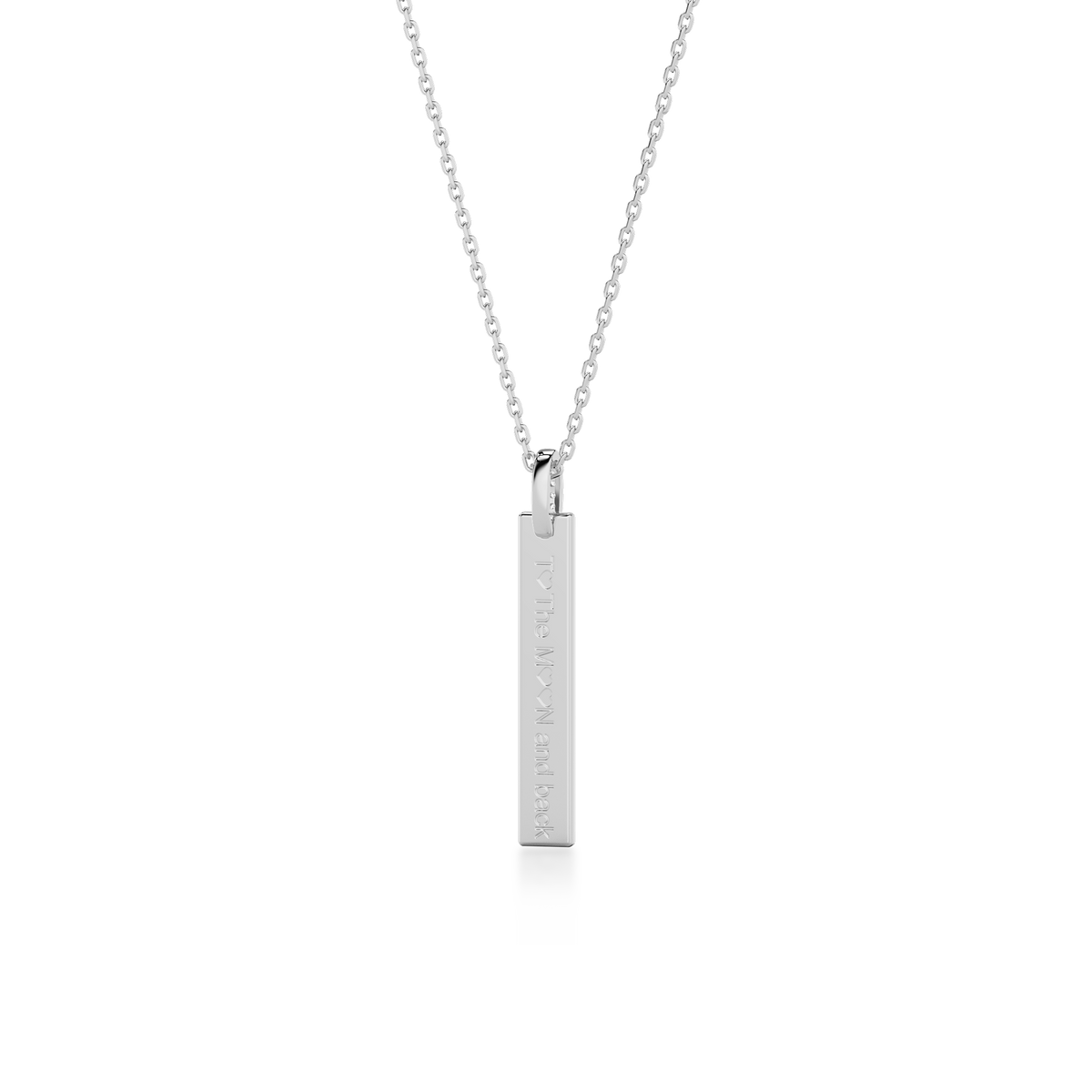 GRAVIERBARE LÄNGLICHE RECHTECK-KETTE IN SILBER