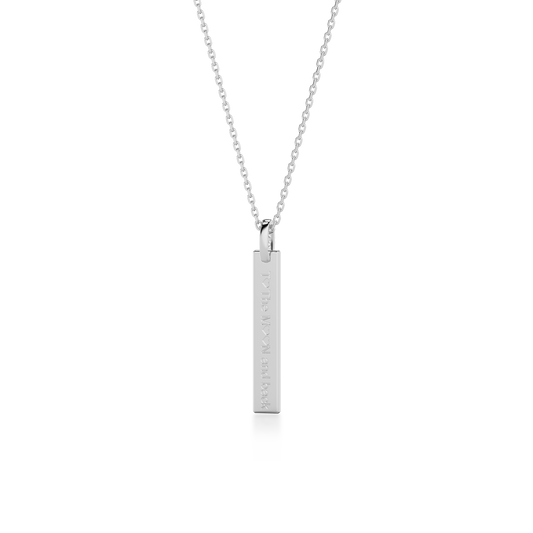 GRAVIERBARE LÄNGLICHE RECHTECK-KETTE IN SILBER