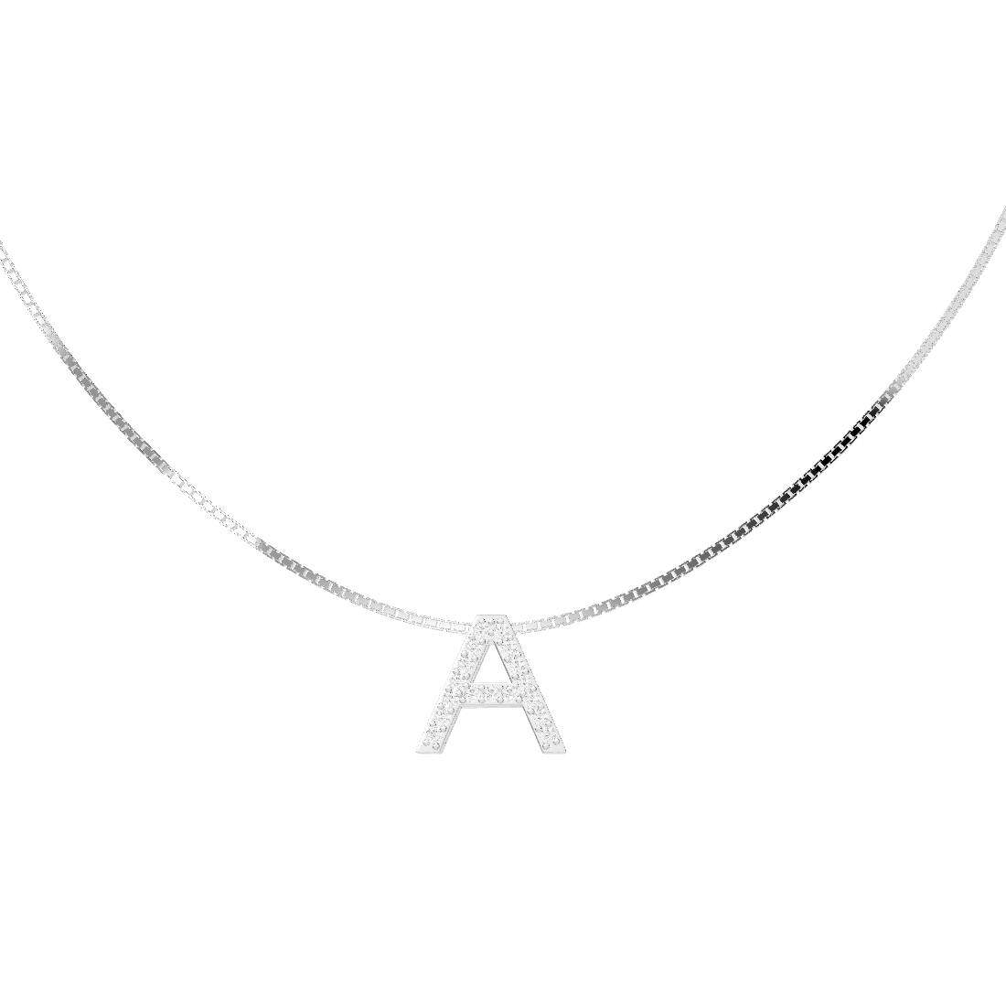 Initial Necklace Silver AW24N006