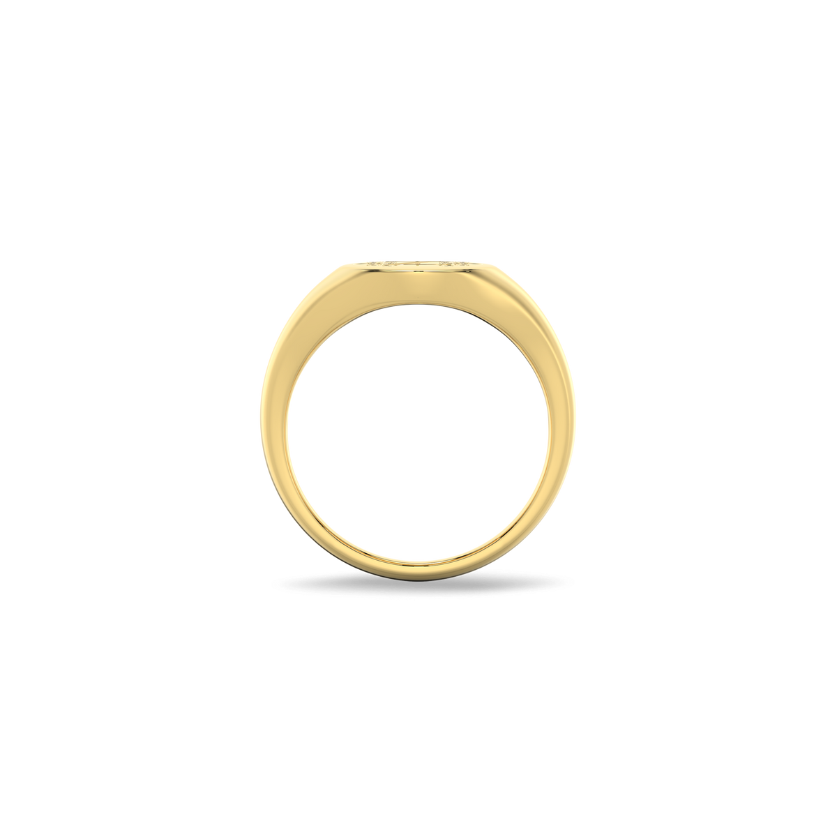 OVALER MONOGRAMM-RING SILBER