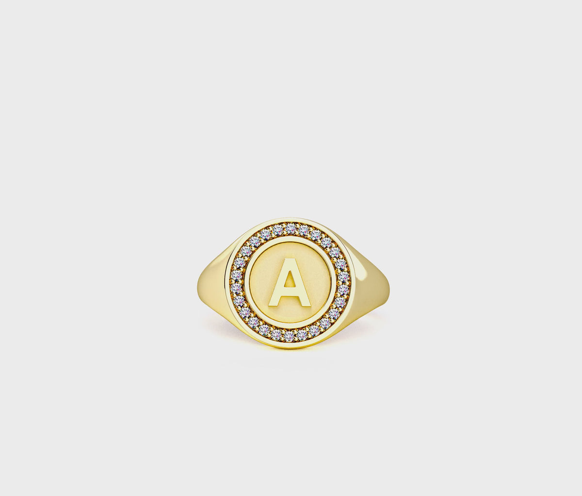 MONOGRAMM-INITIALENRING IN SILBER
