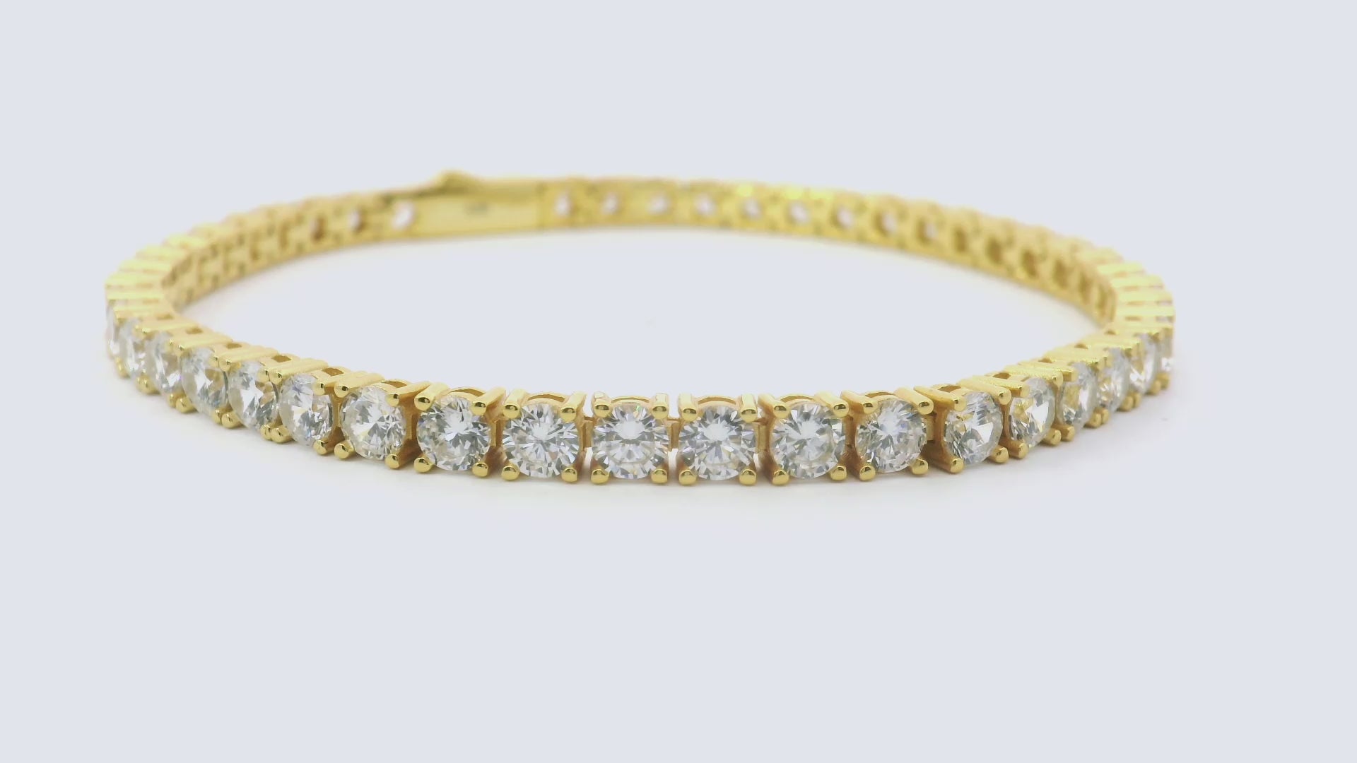 TENNISARMBAND 18K 925 SILBER 4MM